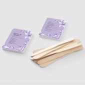 パープルリリー花フローラ春の結婚式プログラム ハンドファン (組立なし)