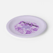 パープルリースと象紙プレート ペーパープレート (アングル)