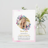 パープルリース葬儀サンキューカード サンキューカード (スタンド正面)