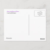 パープルリーフシャムロック花はがき ポストカード (裏面)