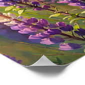 パープルルピネフラワーアートプリントポスター ポスター (角)