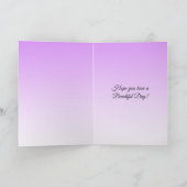 パープルルピンズフローラハッピーバースデー カード (内部)