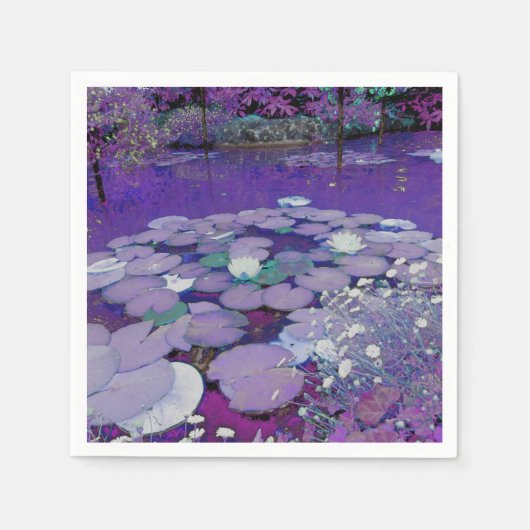 パープルレイクドリーミング スタンダードカクテルナプキン (正面)