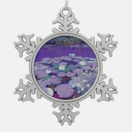 パープルレイクドリーミング スノーフレークピューターオーナメント