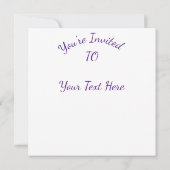 パープルレイブン, オーロラの背景 招待状 (裏面)