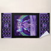 パープルレインフェアリービーチタオル ビーチタオル (正面)