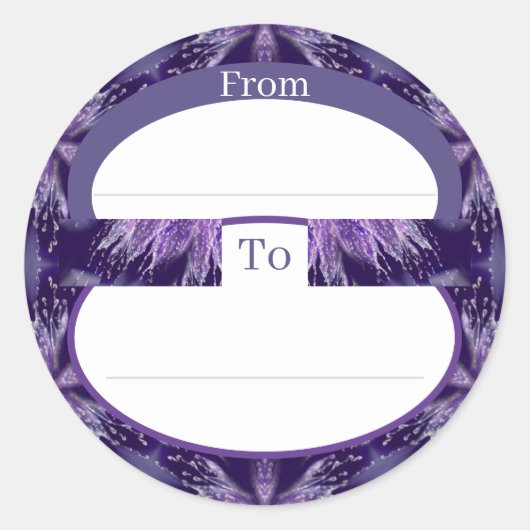 パープルレインフェアリー丸シール ラウンドシール (正面)