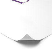 パープルレインボーウェルカムベビーシャワー ポスター (角)