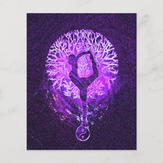 パープルレインボーエネルギー陰陽ヨガ チラシ (正面)