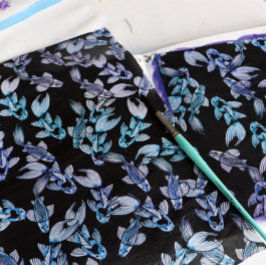 パープルレインボーコイポンドアートコイフィッシュパターン 薄葉紙