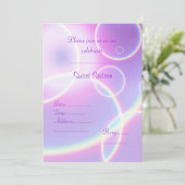 パープルレインボーサークルSWEET SIXTEEN招待状 招待状 (スタンド正面)