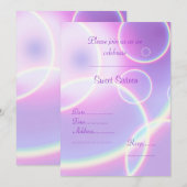 パープルレインボーサークルSWEET SIXTEEN招待状 招待状 (正面/裏面)