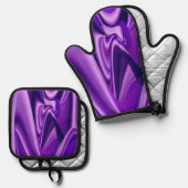 パープルレインボードリームス 鍋つかみ&鍋敷きセット (正面/裏面)