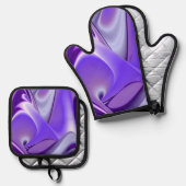 パープルレインボードリームス 鍋つかみ&鍋敷きセット (正面/裏面)