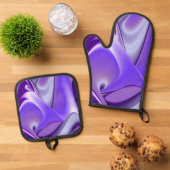 パープルレインボードリームス 鍋つかみ&鍋敷きセット (トップダウン)