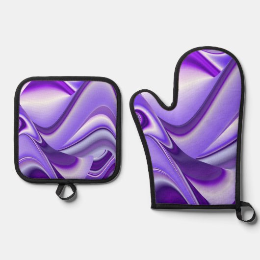 パープルレインボードリームス 鍋つかみ&鍋敷きセット (正面)