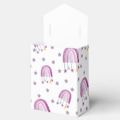 パープルレインボーベビーシャワーありがとう フェイバーボックス (オープン)