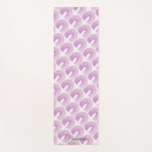 パープルレインボーミッドセンチュリーモダンパターン ヨガマット (正面)