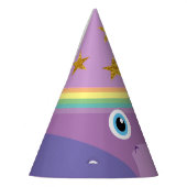 パープルレインボーユニコーン顔衣装パーティー帽子 パーティーハット (左)