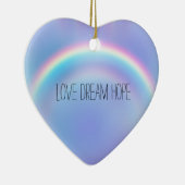 パープルレインボーラブドリームホーパーソナライズされたプ セラミックオーナメント (右)