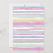 パープルレインボー ベビーシャワー 招待状カード 招待状 (裏面)