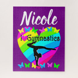 パープルレインボーI愛する体操デザイン ジグソーパズル