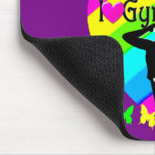 パープルレインボーI愛する体操デザイン マウスパッド (コーナー)