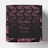 パープルレイヴンゴシック結婚式の引き出物箱 フェイバーボックス (上部)