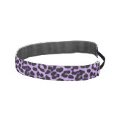 パープルレオパードスポットプリントパターン アスレチックヘッドバンド (右)