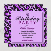 パープルレオパード招待状 招待状 (正面/裏面)