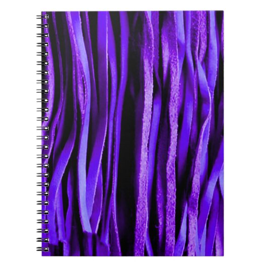 パープルレザーフリンジおもしろいとノートファンシーブック ノートブック (正面)