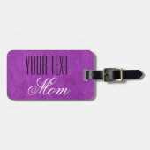 パープルレザー ラゲッジタグ (正面横)