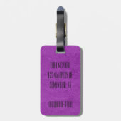 パープルレザー ラゲッジタグ (裏面縦)