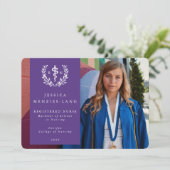 パープルレジスタントナースAsclepius卒業写真 案内状 (スタンド正面)