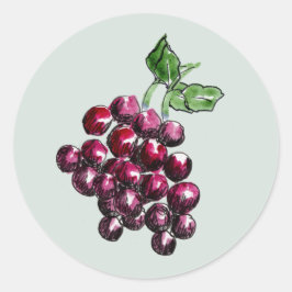 パープルレッドエレガントWIneグレープセージ封筒用シール ラウンドシール