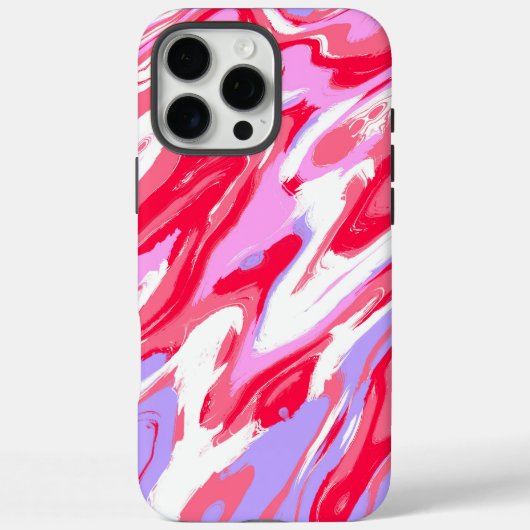 パープルレッドカラフル抽象芸術大理石液体テクスチャ Case-Mate iPhoneケース (裏面)