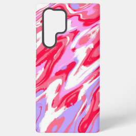 パープルレッドカラフル抽象芸術大理石液体テクスチャ SAMSUNG GALAXY S22 ULTRAケース