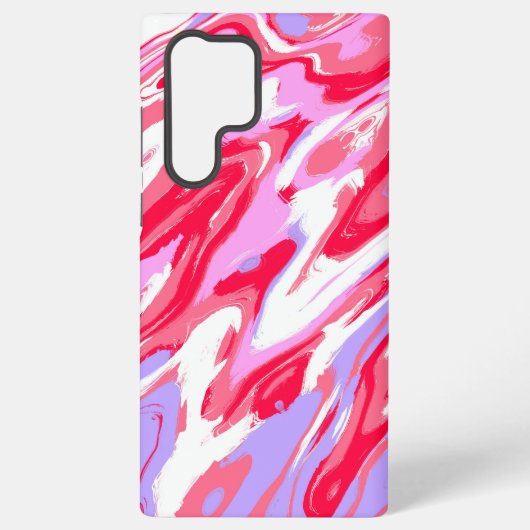 パープルレッドカラフル抽象芸術大理石液体テクスチャ SAMSUNG GALAXYケース (裏面)