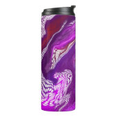 パープルレッドスワール大理石流体アート タンブラー (回転左)