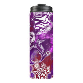 パープルレッドスワール大理石流体アート タンブラー