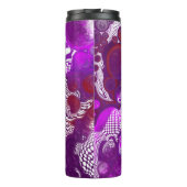 パープルレッドスワール大理石流体アート タンブラー (裏面)