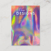 パープルレッドブルーフェイクホロイヤリングディスプレイカード 名刺 (正面)