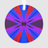 パープルレッドブルーブラックスタースターバストおもしろい気化波 オーナメント (裏面)