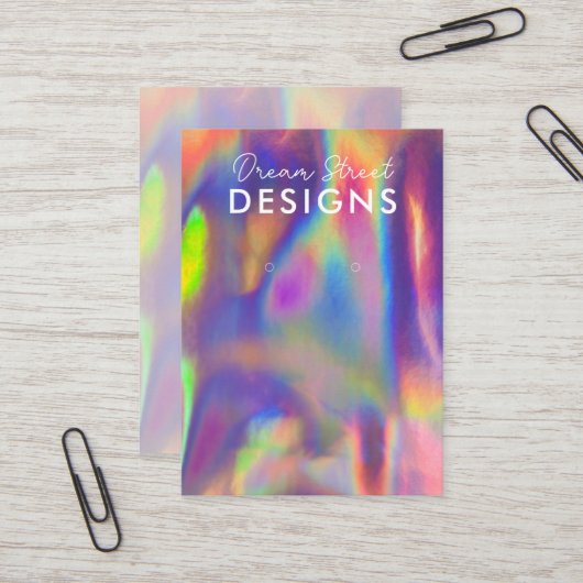 パープルレッドホフェイクロイヤリングディスプレイカード 名刺 (正面/裏面インサイチュ)