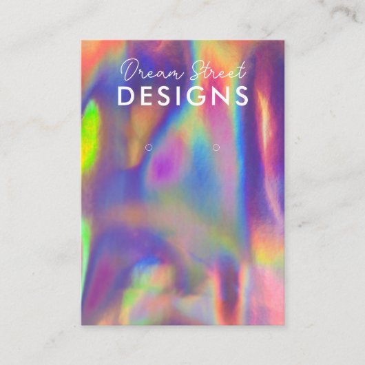 パープルレッドホフェイクロイヤリングディスプレイカード 名刺 (正面)