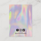 パープルレッドホフェイクロイヤリングディスプレイカード 名刺 (裏面)