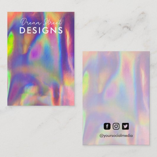 パープルレッドホフェイクロイヤリングディスプレイカード 名刺 (正面/裏面)