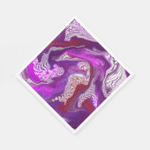 パープルレッド抽象芸術モダン大理石の流体アート スタンダードランチョンナプキン (角)