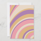 パープルレトロかわいい子犬をテーマにした子供の誕生日パーティー 招待状 (裏面)