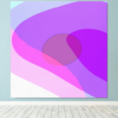 パープルレトログルービー抽象芸術409 キャンバスプリント (インサイチュ (ウッドフロア))